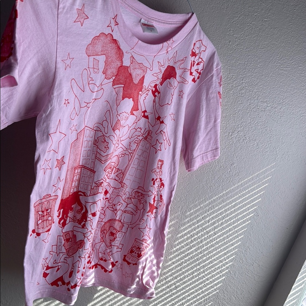 SUPREME tshirt pink